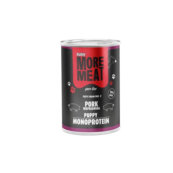BUBA - More Meat - Monoproteinfoder til hvalpe - Svinekød - 400 g