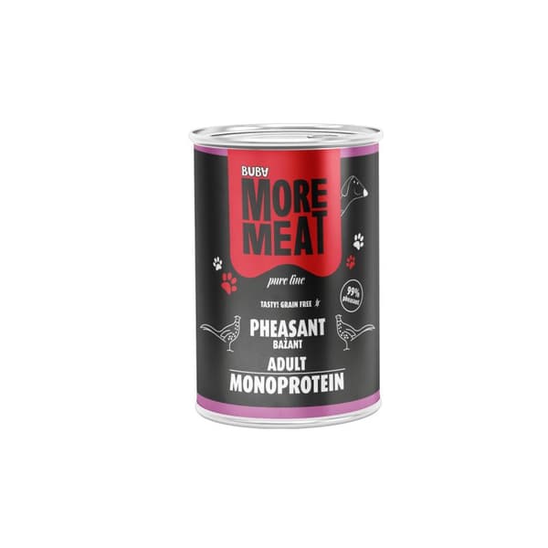 BUBA - More Meat - Monoproteinfoder til voksne hunde - Fasan - 400 g