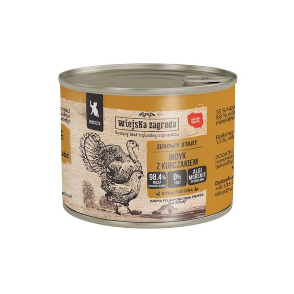 Village Farm CAT - Kalkon med kyckling - 200g