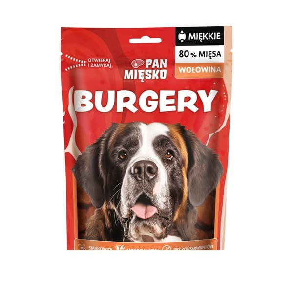 Mr. Meat - Okseburgere - Hundegodbidder - 100g