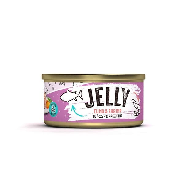 HERR. BANDIT - JELLY - Tonfisk med räkor - 80g - Köttburk för katt