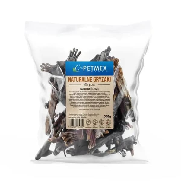 PETMEX - Kaninpoter med pels - 500g