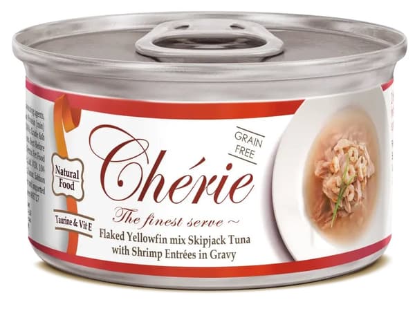 CHERIE - Tonfisk och räkor i sås - 80g - Kattgodis