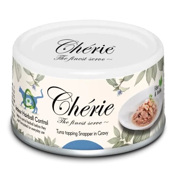 CHERIE - Tonfisk och abborre - 80 g - Hårbollskontroll - Kattgodis