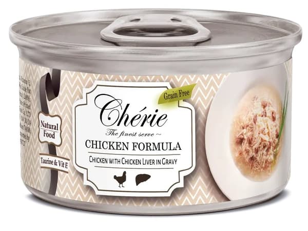 CHERIE - Kyckling och lever i sås - 80g - Kattgodis