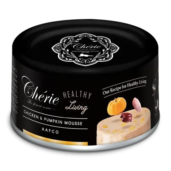 CHERIE - Kyckling- och pumpamousse - 80g - Kattgodis
