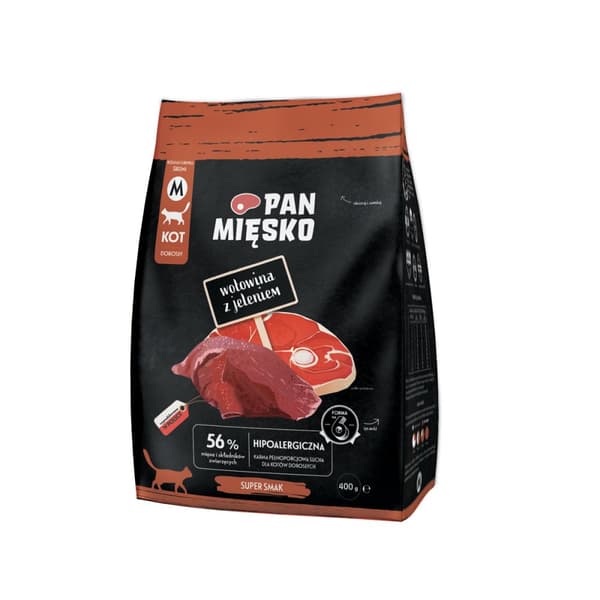 Mr. Meat - Nötkött med rådjur - Torrfoder för katter 400g
