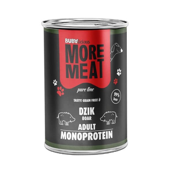 BUBA - More Meat - Monoproteiiniruoka aikuisille koirille - Villisika - 400g
