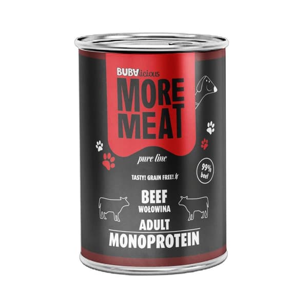 BUBA - More Meat - Monoproteiiniruoka aikuisille koirille - Naudanliha - 400 g