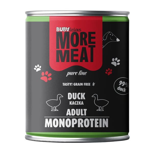 BUBA - More Meat - Monoproteinfoder för vuxna hundar - Anka - 800 g