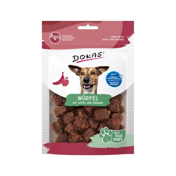 DOKAS - Æble- og bananterninger - 105g - Hundegodbidder