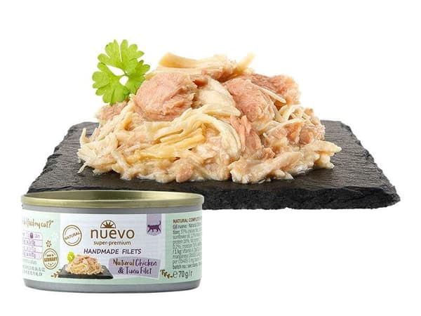 NUEVO - Håndlavet - Kylling med tun - Kattefoder - 70g