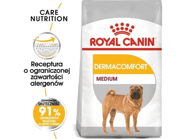 Royal Canin Medium Dermacomfort, Voksen, Medium (11 - 25 kg), Ris, Grønnsaker, 12 kg