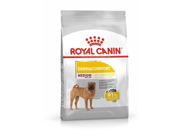 Royal Canin Medium Dermacomfort, Voksen, Medium (11 - 25 kg), Ris, Grønnsaker, 12 kg
