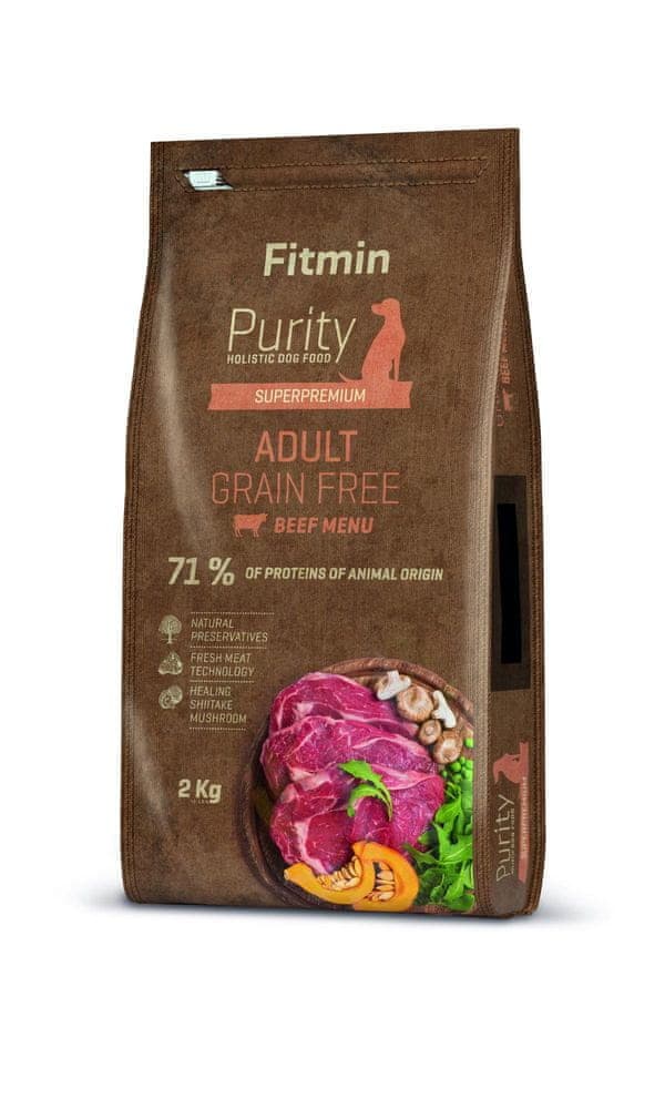 FITMIN KORNFRI ADULT tørfoder til hunde OKSEKØD 2 kg