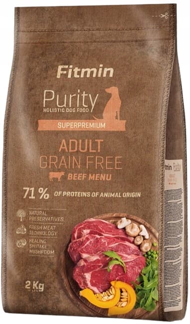 FITMIN KORNFRI ADULT tørfoder til hunde OKSEKØD 2 kg