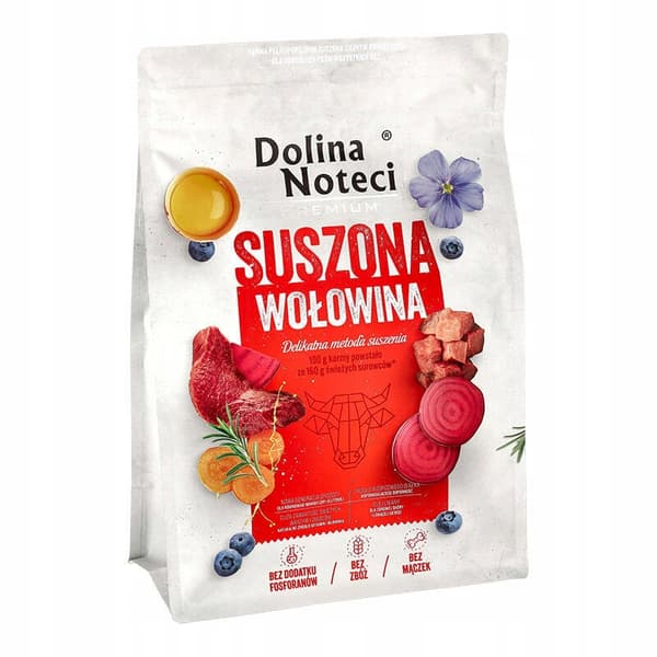 DOLINA NOTECI PREMIUM torrfoder för hundar NÖTKÖTT 3 kg