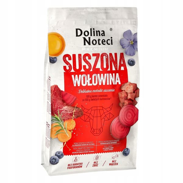 DOLINA NOTECI PREMIUM torrfoder för hundar NÖTKÖTT 3 kg