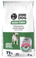 Miniatyrbild 1 av 8: JOHN DOG GOOD FORM hundfoder för små raser KYCKLING NÖTKÖTT 3 kg