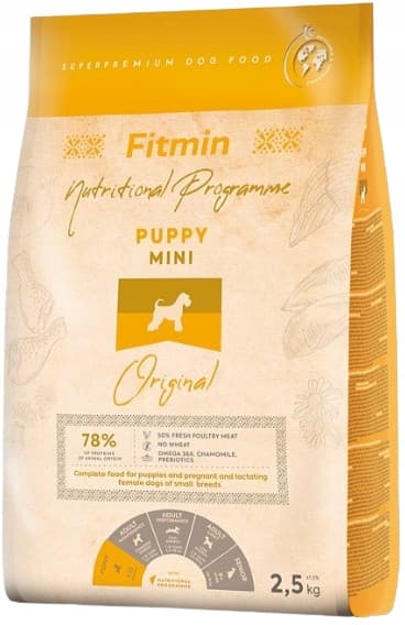 FITMIN Dog PUPPY Mini torrfoder för valpar Original 2,5 kg