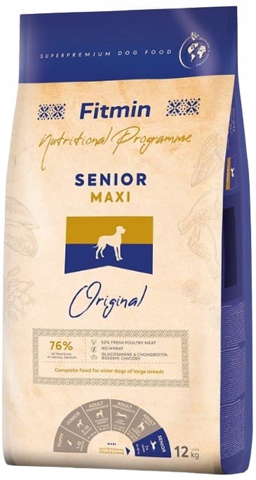 FITMIN DOG SENIOR MAXI torrfoder för äldre hundar 12 kg
