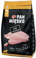 Miniatyrbild 1 av 2: PAN MEAT torrfoder för hundar KALKON MED FASAN chips S 3 kg