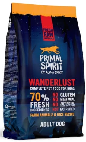 PRIMAL SPIRIT torrfoder för hundar Wanderlust KYCKLING FISK 1 kg