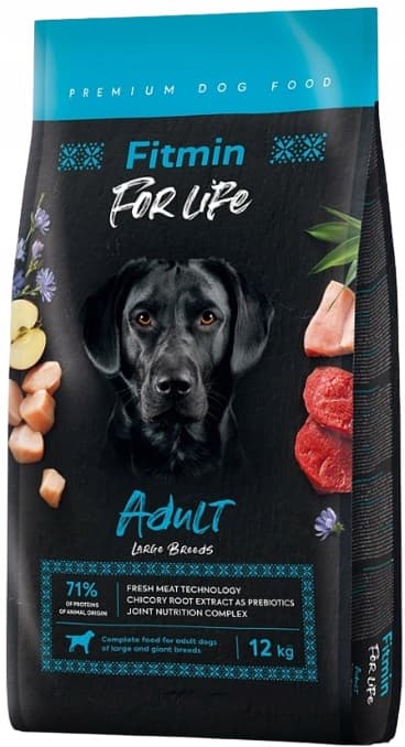 FITMIN DOG FOR LIFE ADULT LARGE torrfoder FÖR HUNDAR för vuxna hundar 12 kg