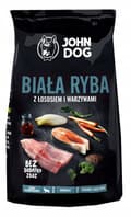 Miniatyrbild 4 av 7: JOHN DOG torrfoder för hundar med medelstora och stora raser VIT FISK OCH LAX 12 kg