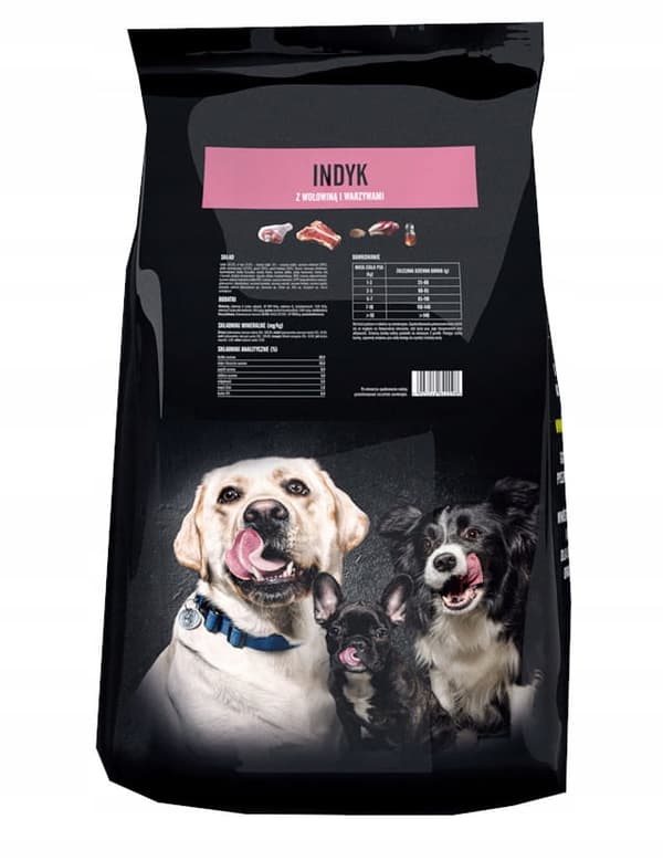 JOHN DOG torrfoder för hundar med kalkon och nötkött för små raser 12 kg