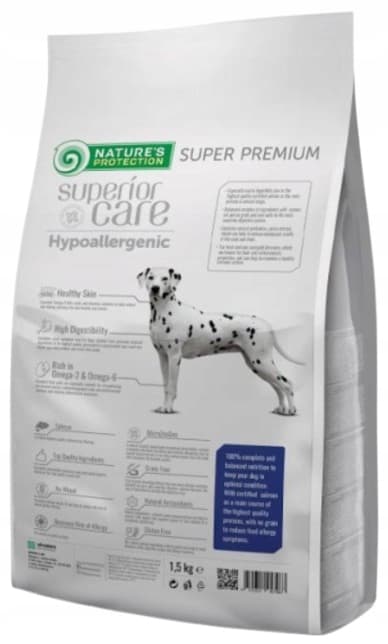 Nature's Protection torrfoder för hundar hypoallergent LAX 1,5 kg