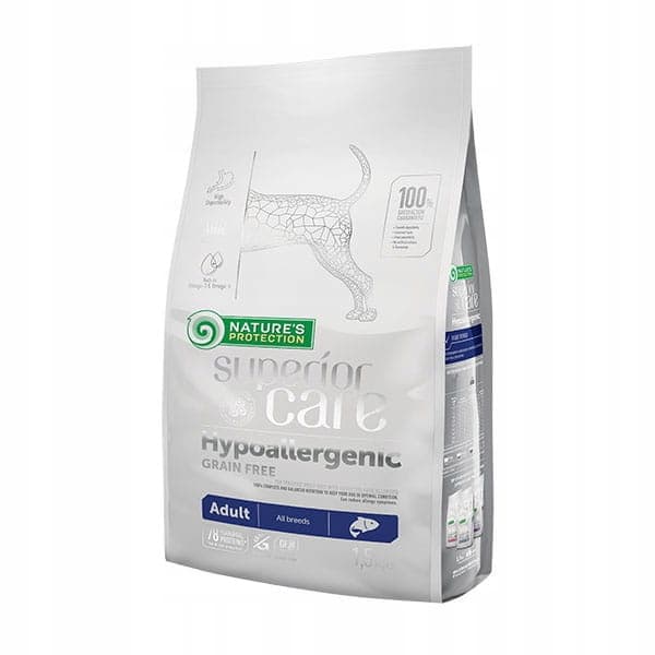 Nature's Protection torrfoder för hundar hypoallergent LAX 1,5 kg