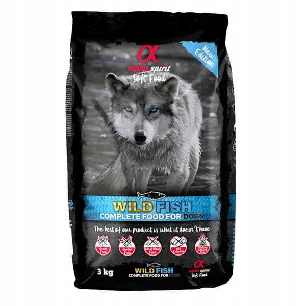 Halvmjukt hundfoder Wild Fish Alpha Spirit FISH 3 kg