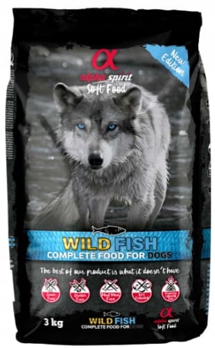Halvmjukt hundfoder Wild Fish Alpha Spirit FISH 3 kg