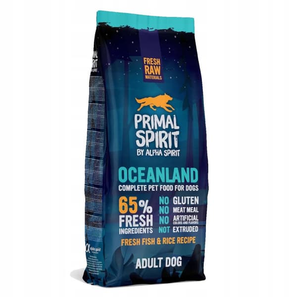 PRIMAL SPIRIT torrfoder för hundar Oceanland FISK KYCKLING 12 kg