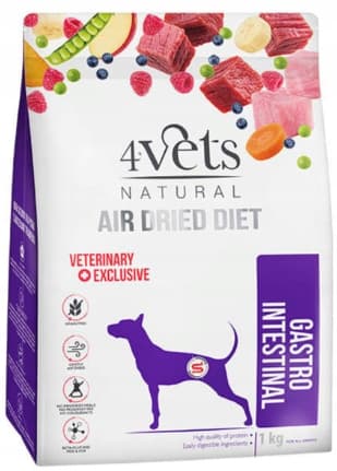 4VETS GASTROINTESTINAL tørfoder til hunde med fordøjelsesproblemer 1 kg