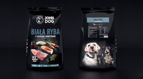 JOHN DOG PREMIUM torrfoder för hundar VIT FISK MED LAX 3 kg