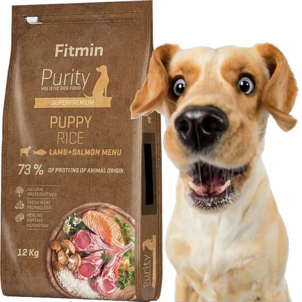 FITMIN DOG PURITY PUPPY RICE kuiva koiranruoka LAMMAS TONNIKALA 12 kg