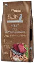 Miniatyrbild 1 av 4: FITMIN DOG PURITY ADULT RICE torrfoder för hundar VILT OCH FISK 12 kg