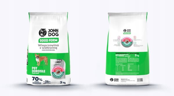 JOHN DOG GOOD FORM hundfoder för små raser FLÄSK NÖTKÖTT 3 kg