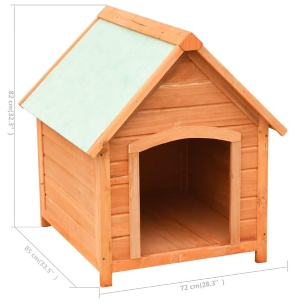 vidaXL hundehus 72x85x82 cm massivt fyrre- og grantræ
