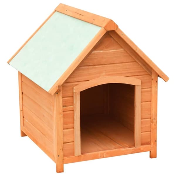 vidaXL Hundkoja massiv furu & granträ 72x85x82 cm