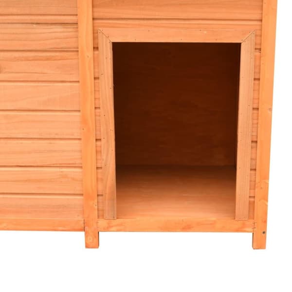 vidaXL Hundbur massiv furu och granträ 120x77x86 cm