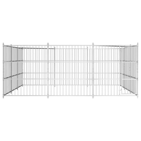 vidaXL udendørs hundeløbegård 450 x 450 x 185 cm