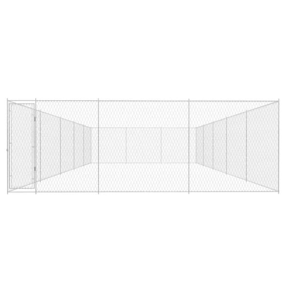 vidaXL Utendørs hundegård galvanisert stål 950x570x185 cm