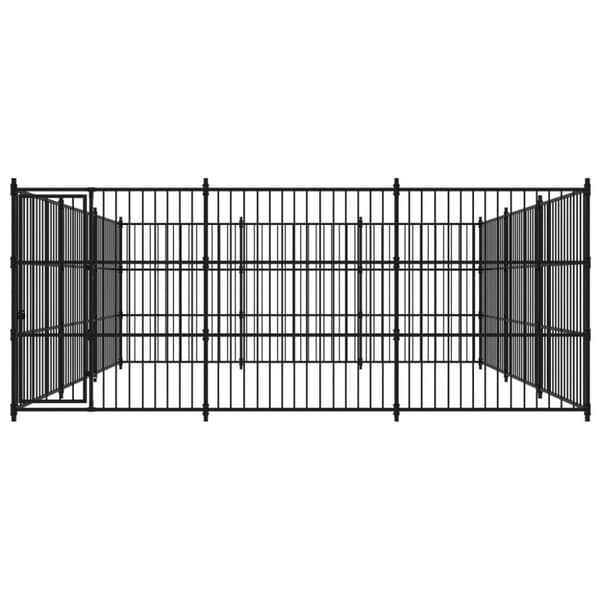 vidaXL Utendørs hundegård 450x450x185 cm