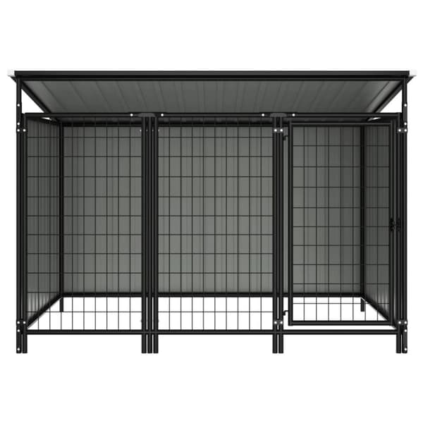 vidaXL Utendørs hundegård 193x133x116 cm