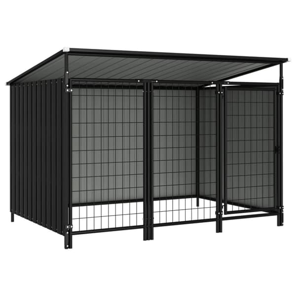 vidaXL Utendørs hundegård 193x133x116 cm