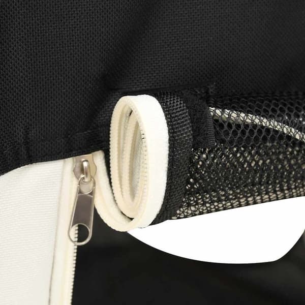 vidaXL Sammenleggbar lekegrind for hunder bæreveske svart 145x145x61cm