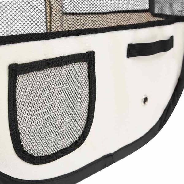 vidaXL Sammenleggbar lekegrind for hunder bæreveske rosa 145x145x61 cm